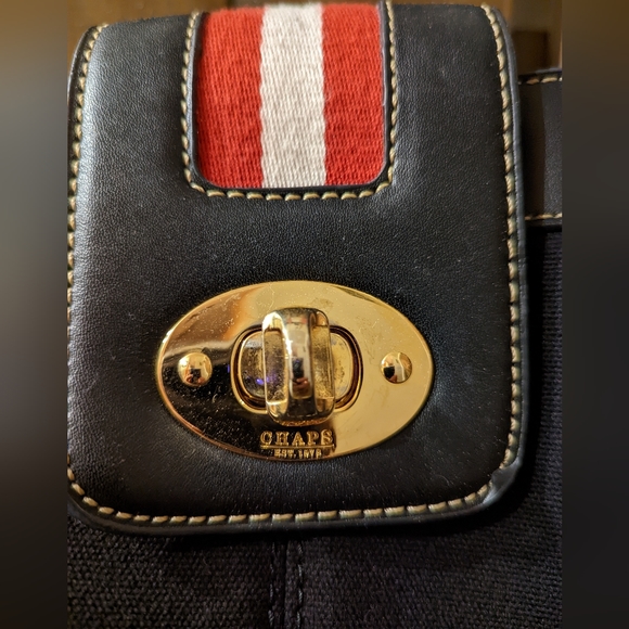 Vintage Chaps Black Fabric Purse - Picture 2 of 4